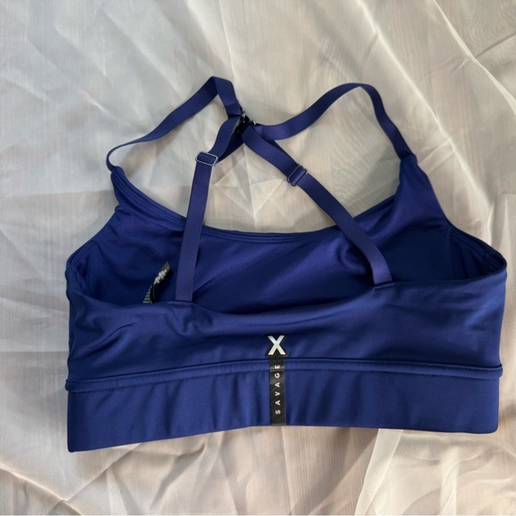 Savage X Fenty Navy Sports Bra - Picture 2 of 3